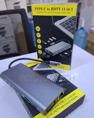 USB C Hub 11 in 1 Type C Docking Station HDMI VGA LAN USB 3.0 SD Card
