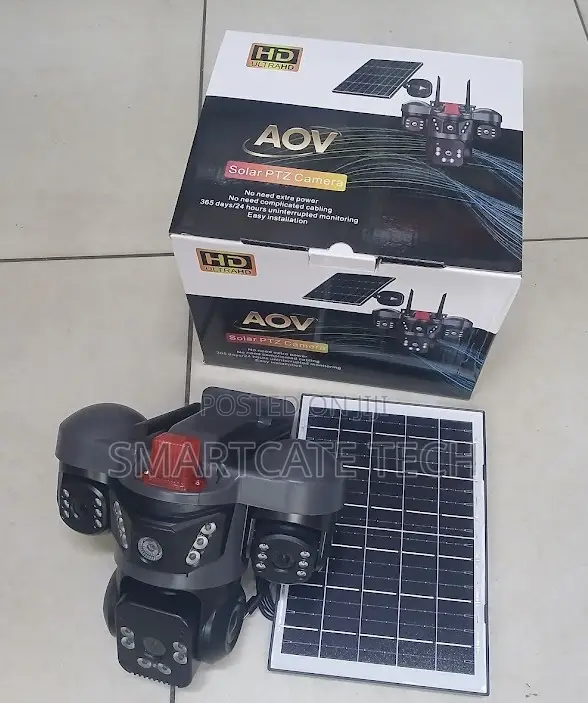 AOV 4G Solar Triple Lens V380 Camera – Smart CCTV Surveillance