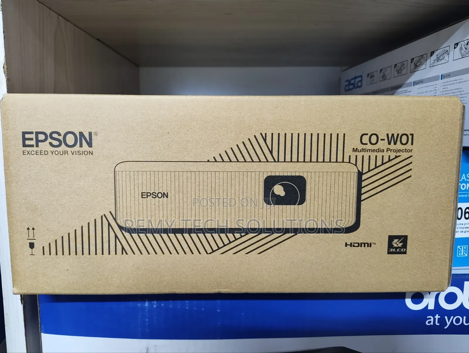 Epson CO-W01 WXGA 3LCD Projector 3000 Lumens