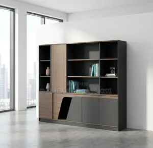 Office Furniture; Wooden Office Wallunit With LED Display