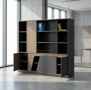 Office Furniture; Wooden Office Wallunit With LED Display