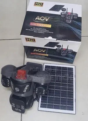 V380 AOV Triple Lens 4G Solar Security Camera – Outdoor PTZ CCTV