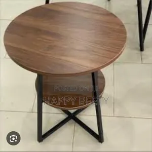 🩷2 Layer Round 3 Legged Metal Frame Table
