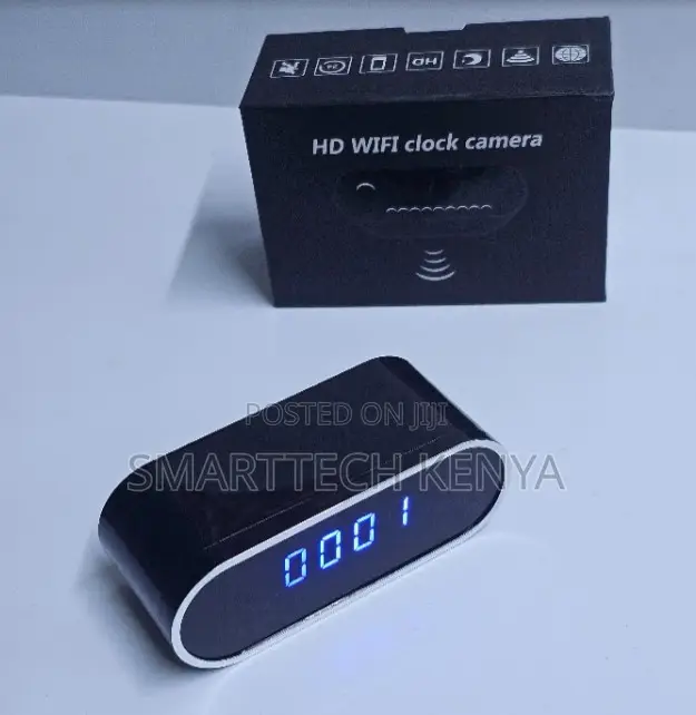 Clock Camera Table Wifi Spy Hidden Nanny Cam -- 2400 Mah Battery