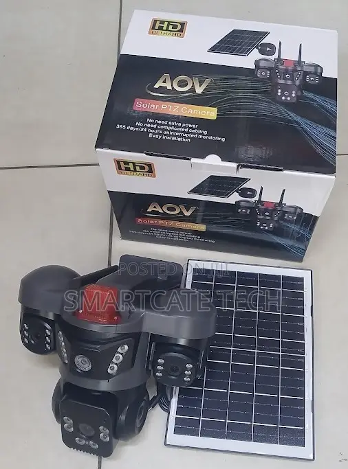AOV V380 4G Triple Lens Solar Camera – Wireless Outdoor CCTV