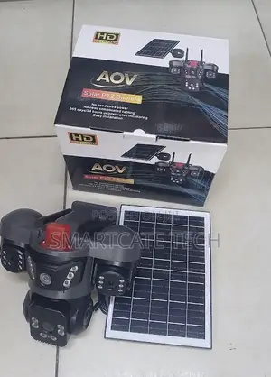 Triple Lens V380 AOV 4G Solar CCTV – Smart PTZ Security Camera