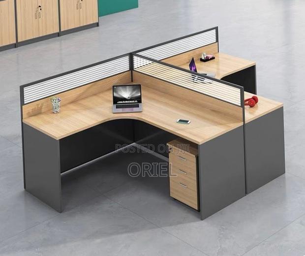 2-Seater Office Workstation : Curved 2-Way Workstation - main view