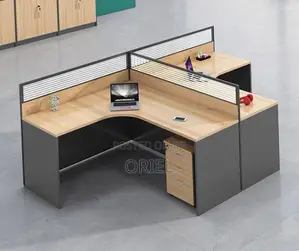 2-Seater Office Workstation : Curved 2-Way Workstation