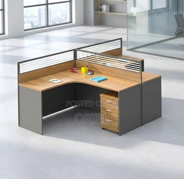 2-Seater Office Workstation : Curved 2-Way Workstation - thumbnail 5