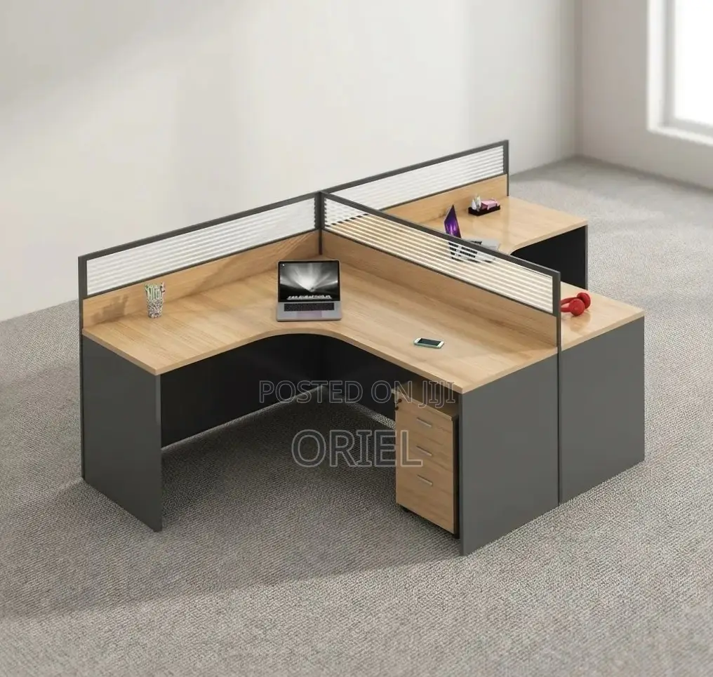 2-Seater Office Workstation : Curved 2-Way Workstation