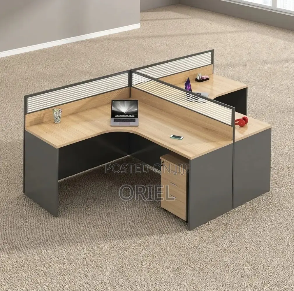 2-Seater Office Workstation : Curved 2-Way Workstation