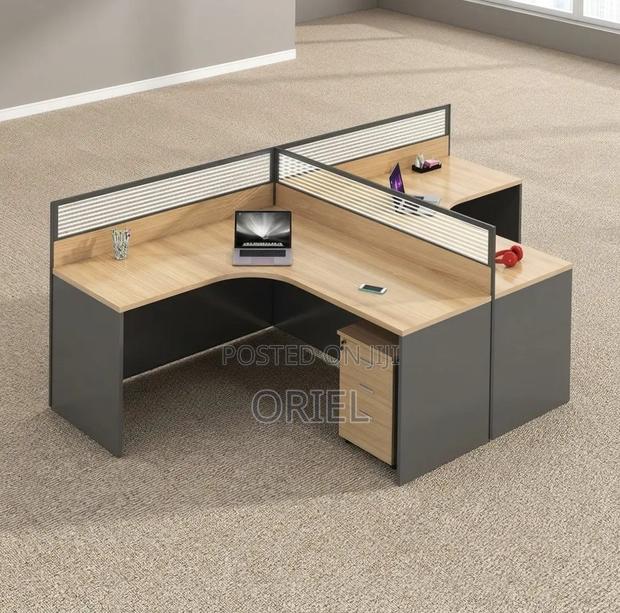2-Seater Office Workstation : Curved 2-Way Workstation - thumbnail 7