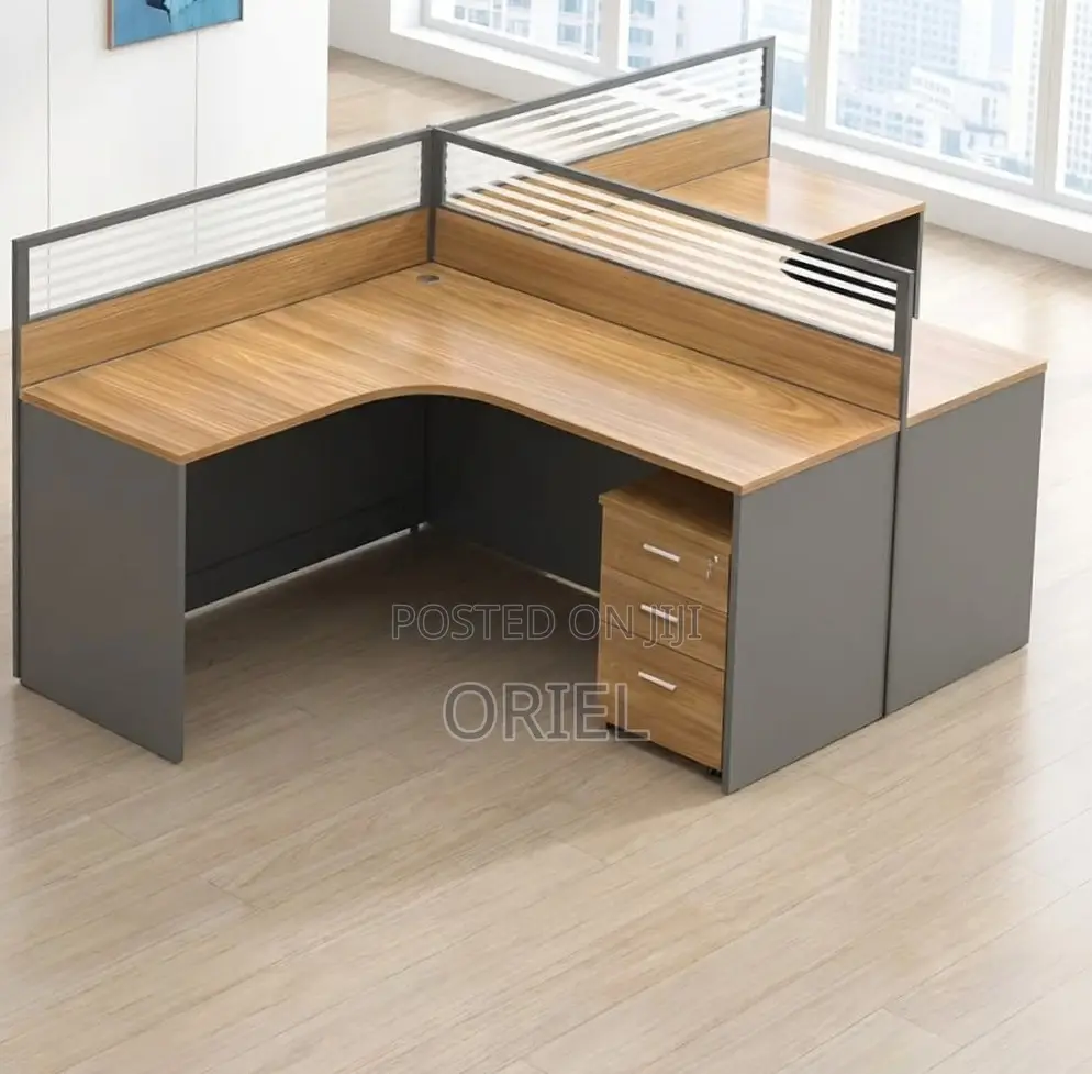 2-Seater Office Workstation : Curved 2-Way Workstation