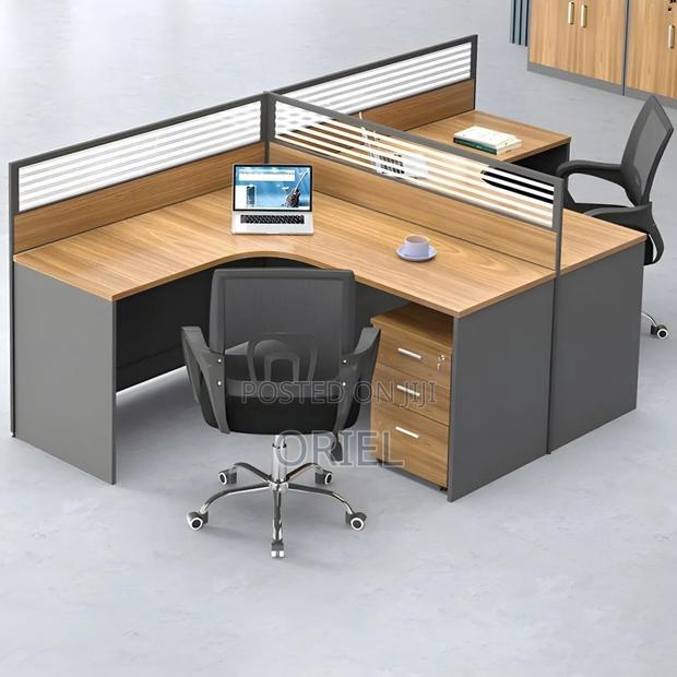 2-Seater Office Workstation : Curved 2-Way Workstation - thumbnail 9