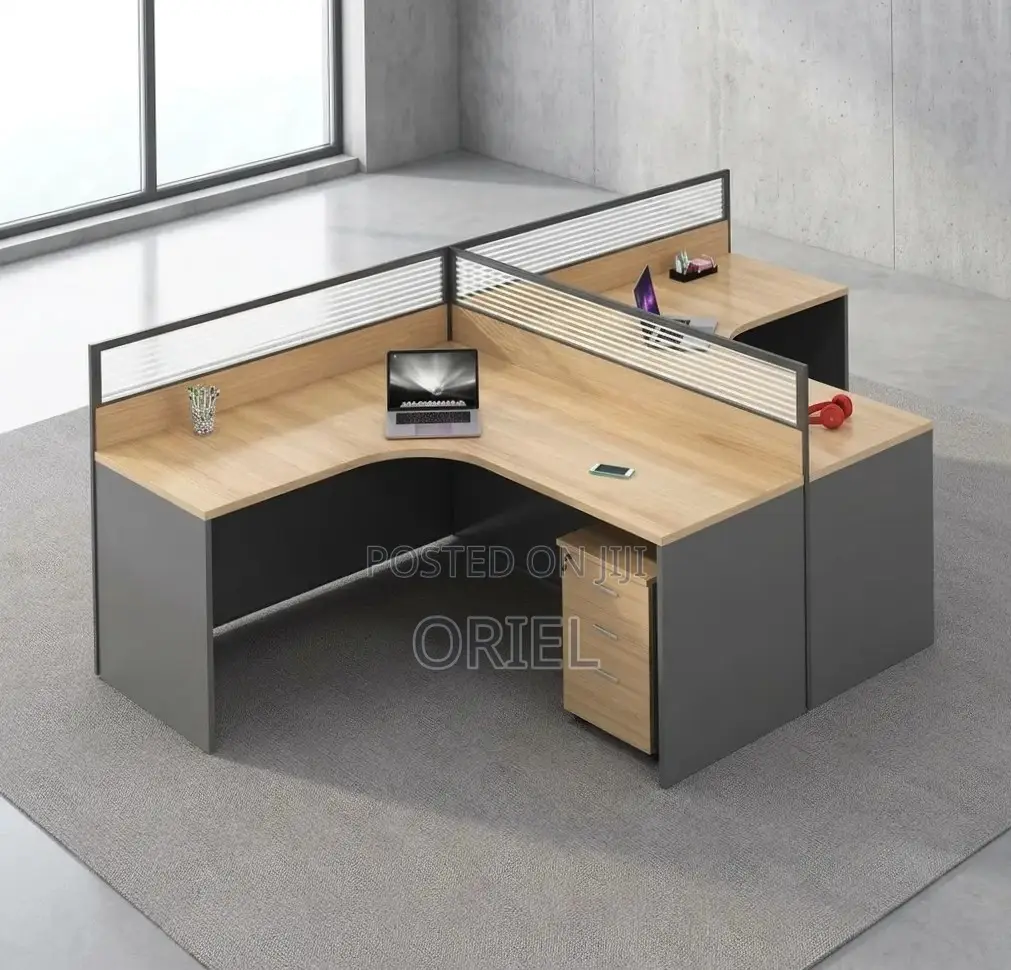 2-Seater Office Workstation : Curved 2-Way Workstation