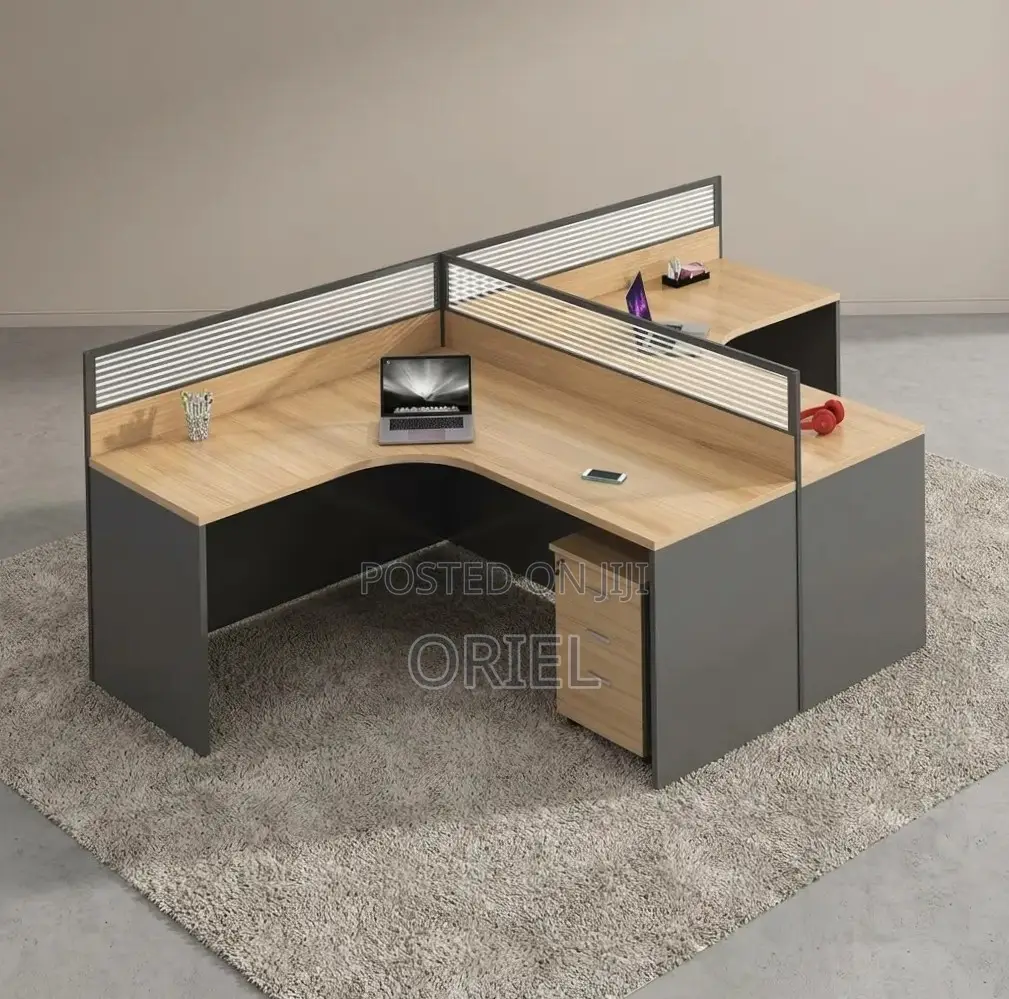 2-Seater Office Workstation : Curved 2-Way Workstation