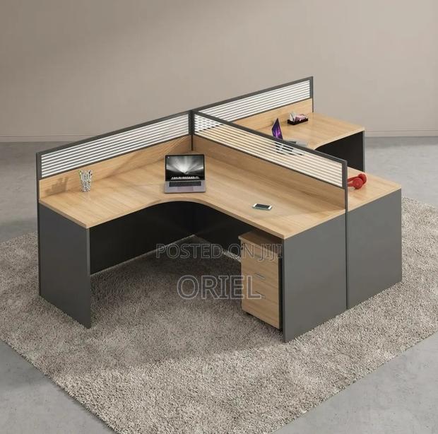 2-Seater Office Workstation : Curved 2-Way Workstation - thumbnail 10