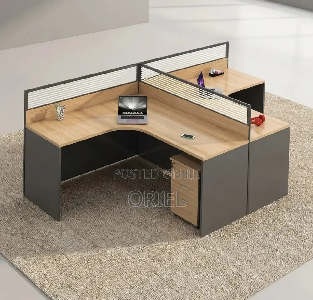 2-Seater Office Workstation : Curved 2-Way Workstation