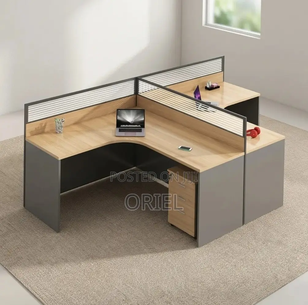 2-Seater Office Workstation : Curved 2-Way Workstation