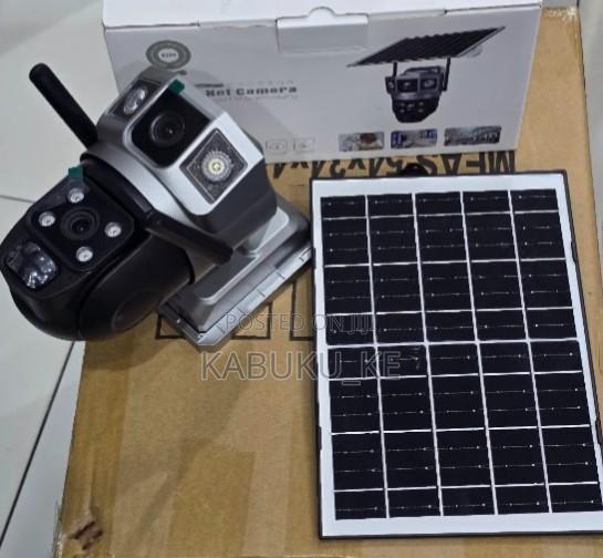 Wireless 4g Simcard Solar Powered CCTV Camera With Dual Lens