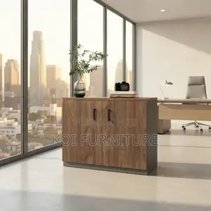 Office Cabinet; Two Doors Polished Executive Credenza