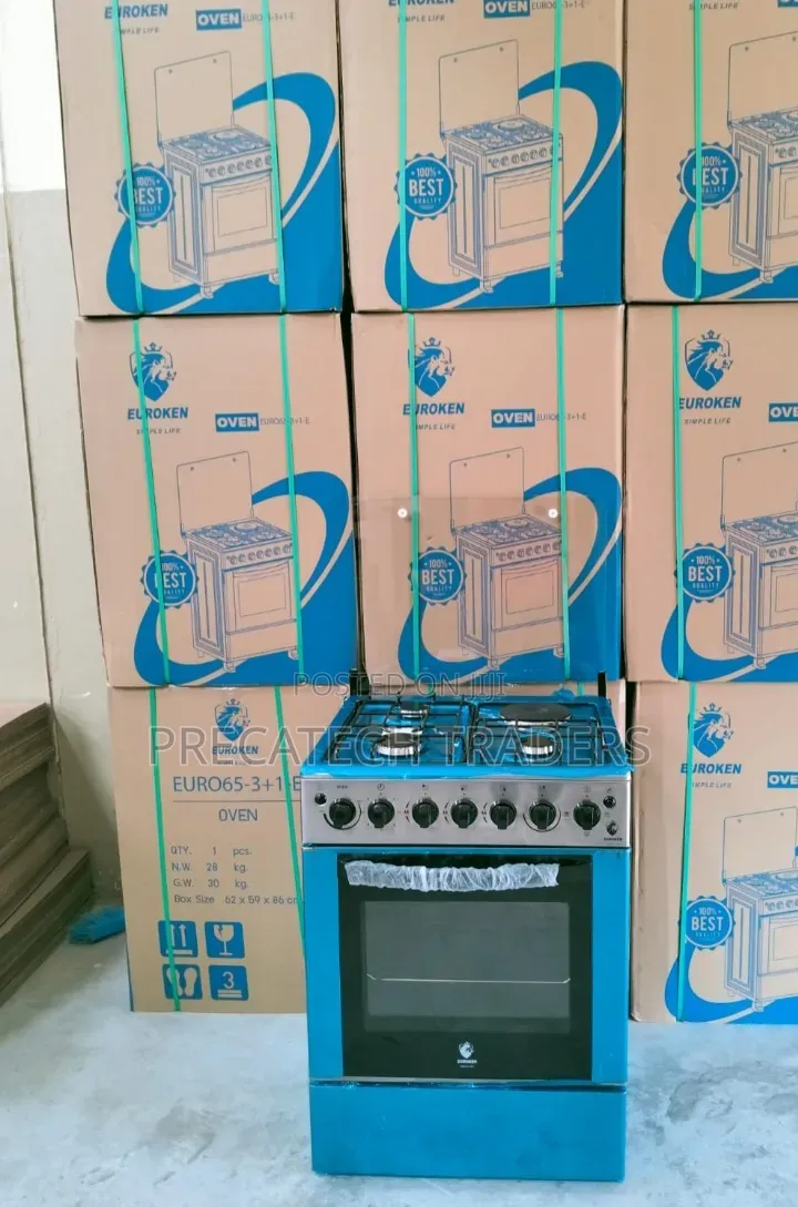 Euroken 60x65 3+1 Gas & Electric Cooker – Rotisserie