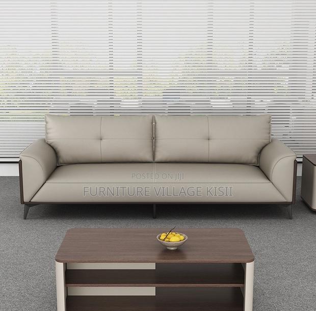 Office Furniture; 5-Seater Leather Imported Office Sofa Set - thumbnail 5