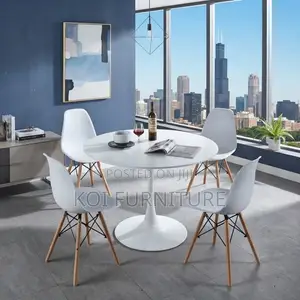 Dining Set Four Seater White Modern Indoor Eames Dining Sets