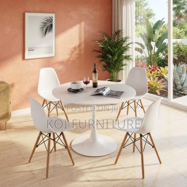 Dining Set Four Seater White Modern Indoor Eames Dining Sets - thumbnail 4