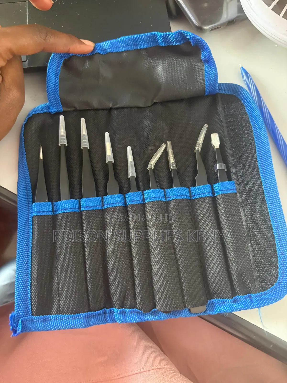 ESD Stainless Steel Anti-Static Tweezers Set of 9 PCS