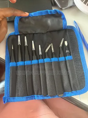 ESD Stainless Steel Anti-Static Tweezers Set of 9 PCS