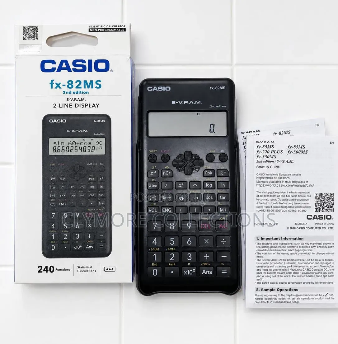 Authentic Casio Scientific Calculator Advanced Functions & Display
