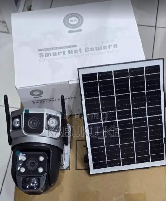 Dual Lens Solar Powered CCTV Camera With 4g Simcard Slot