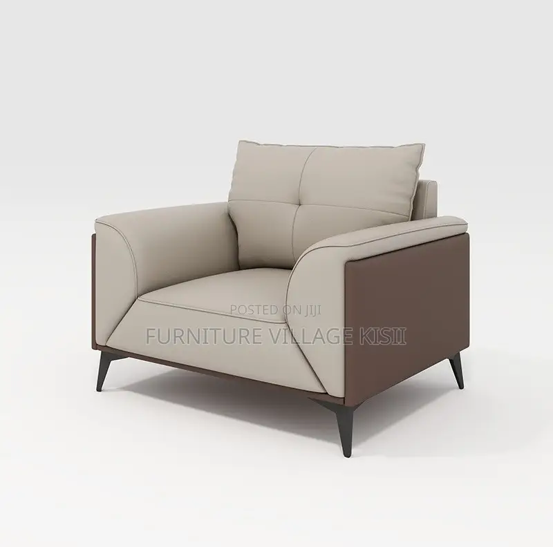 Office Furniture; 5-Seater Leather Imported Office Sofa Set