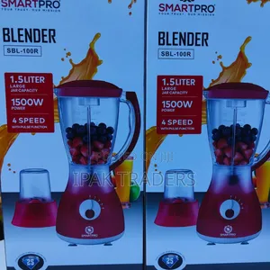 Smart Pro Smartpro Blender 1.5L SBL 100R 2in1 Plastic Jar Red