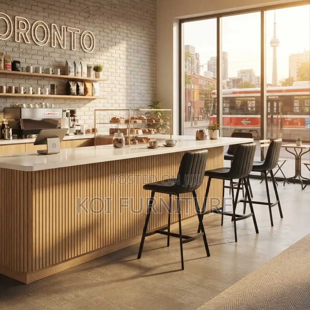 Barstool; Non Swivel Ergonomic Leather Backrest Support Barstools