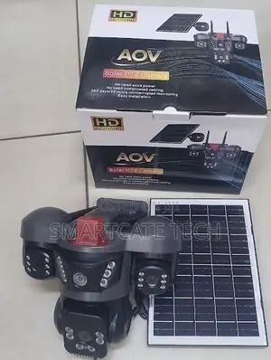AOV Triple Lens V380 Solar 4G Camera – Outdoor CCTV Security