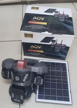 V380 AOV 4G Solar CCTV Camera – 3 Lens HD PTZ Outdoor Security