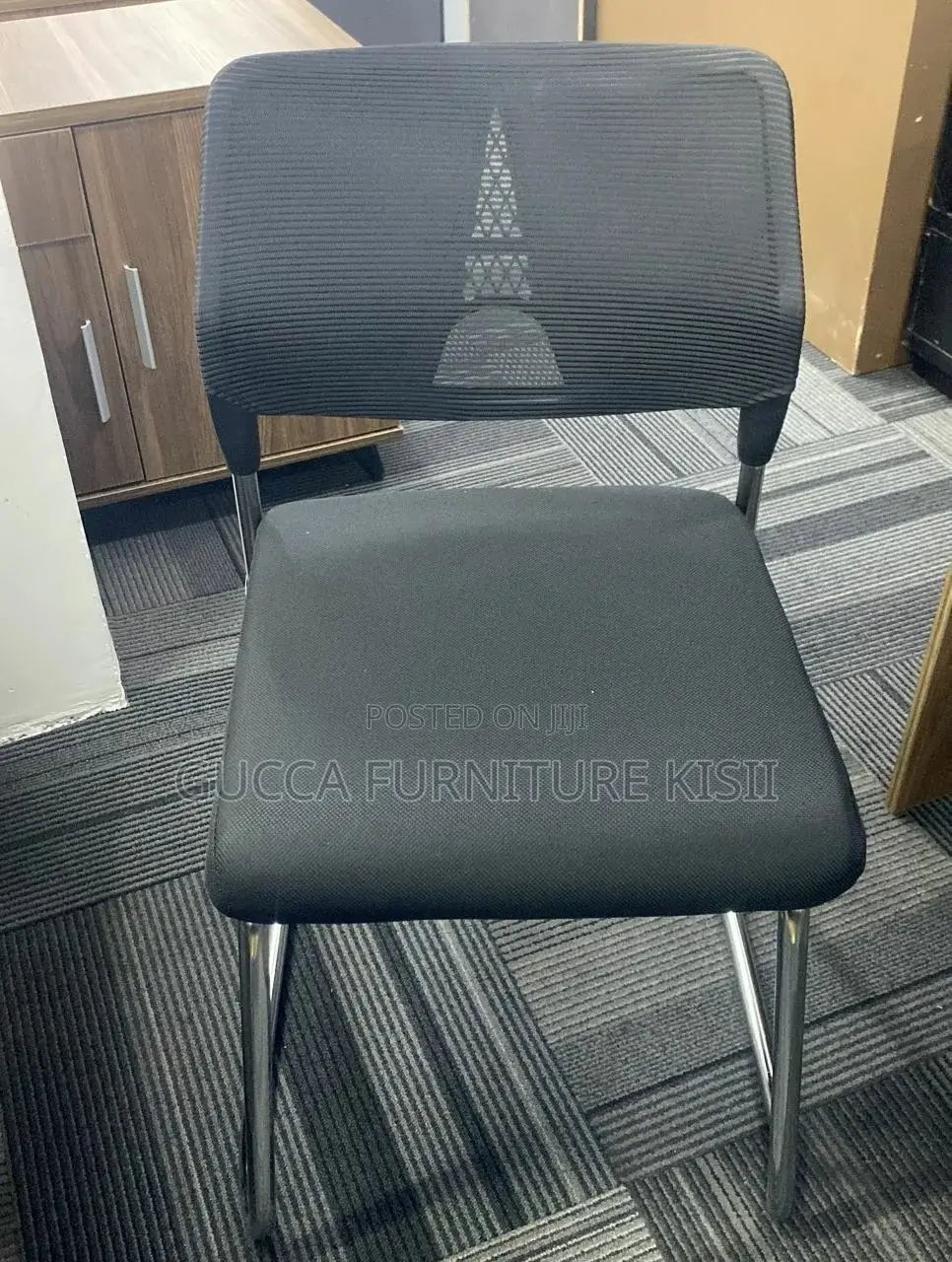 Office Chair; Mesh + Fabric Visitor Chair