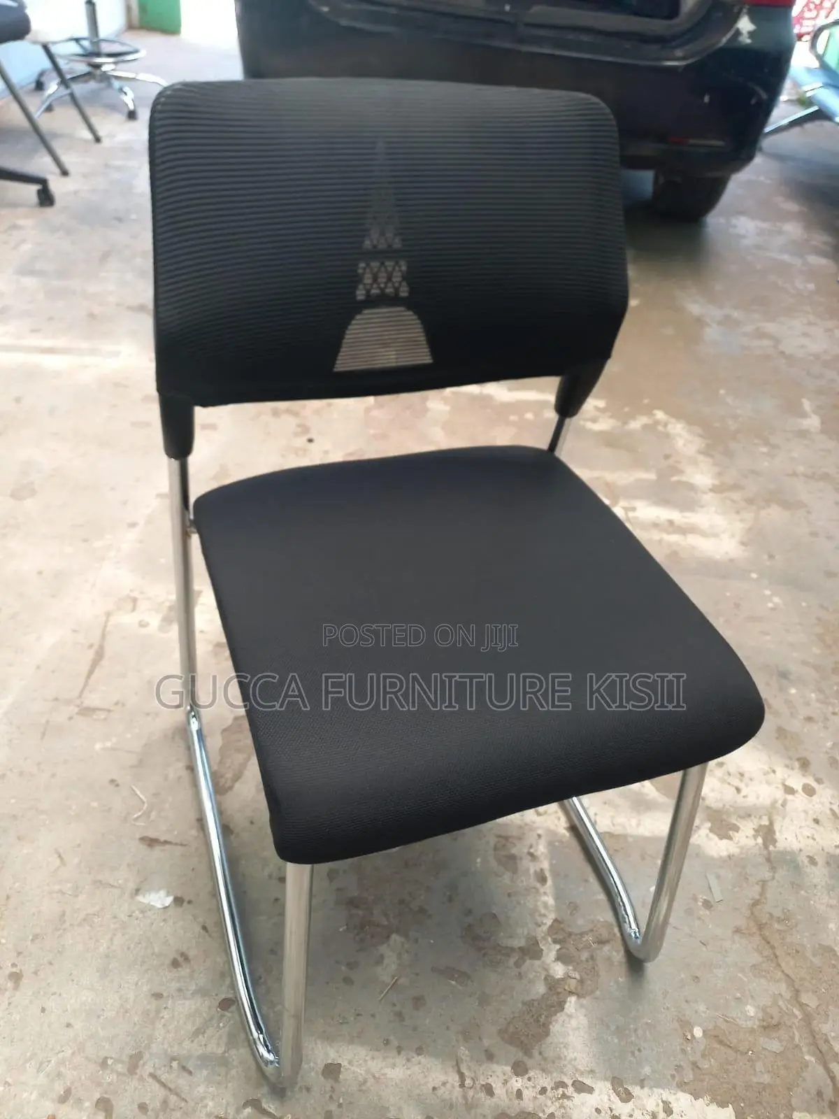 Office Chair; Mesh + Fabric Visitor Chair