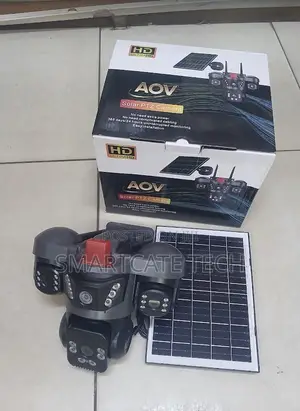 AOV V380 Solar 4G CCTV – Triple Lens Outdoor Security & Surveillance