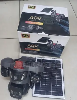 AOV 4G V380 Triple Lens Solar CCTV Camera – Smart HD Security
