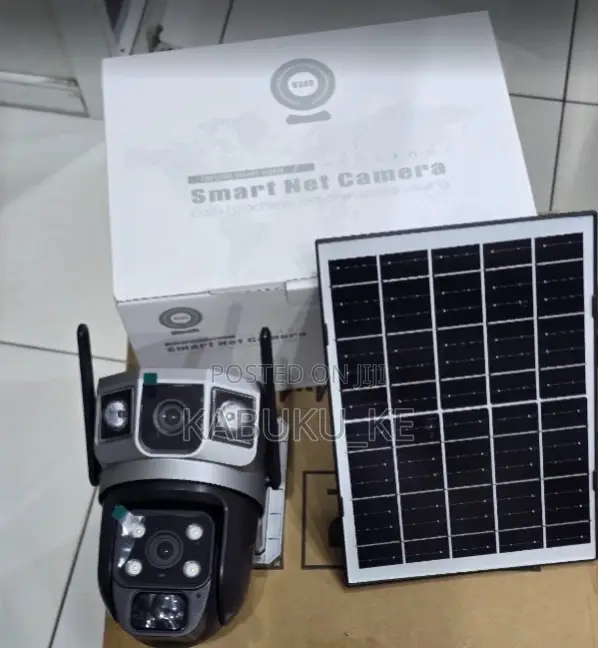 Dual Lens V380 Pro Simcard Outdoor Wireless CCTV Camera With Solar