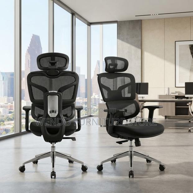 Office Chairs; Breathable Fabric Executive High Backrest Chairs