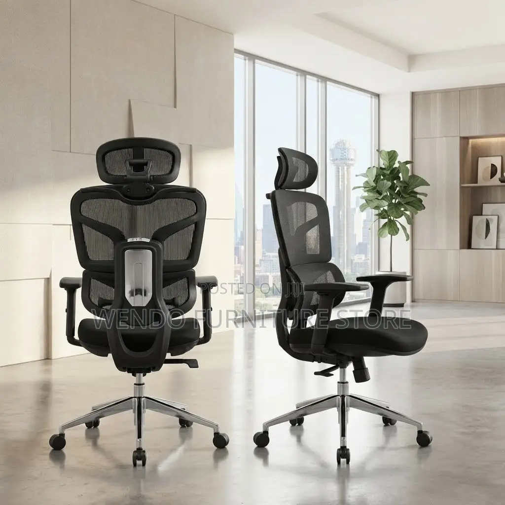 Office Chairs; Breathable Fabric Executive High Backrest Chairs