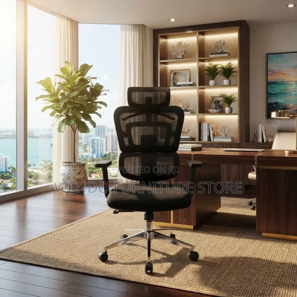 Office Chairs; Breathable Fabric Executive High Backrest Chairs