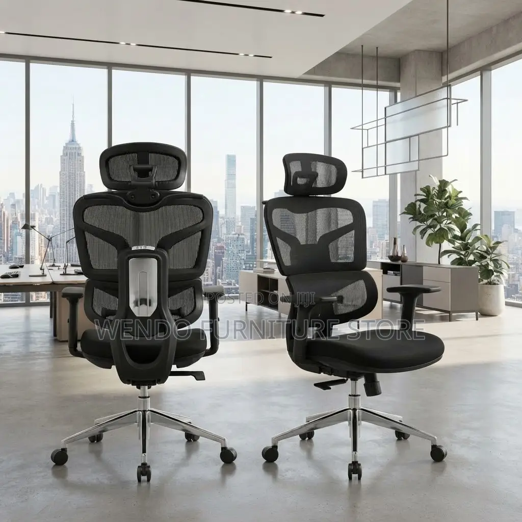 Office Chairs; Breathable Fabric Executive High Backrest Chairs