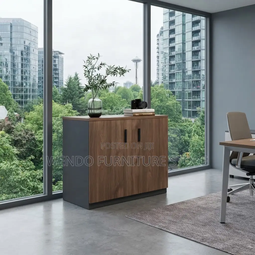 Office Cabinet; Two Doors Executive Lockable Credenza Storage Cabinet