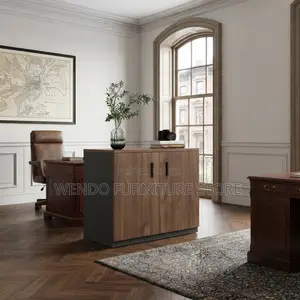 Office Cabinet; Two Doors Executive Lockable Credenza Storage Cabinet