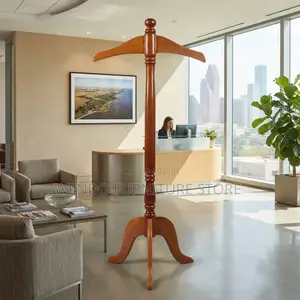 Dressers; Long Mahogany Executive Office Side Desk Coat Hangers